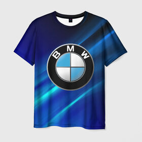 Мужская футболка 3D с принтом BMW (РЕДАЧ) в Новосибирске, 100% полиэфир | прямой крой, круглый вырез горловины, длина до линии бедер | bmw | bmw performance | m | motorsport | performance | бмв | моторспорт
