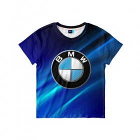 Детская футболка 3D с принтом BMW (РЕДАЧ) в Новосибирске, 100% гипоаллергенный полиэфир | прямой крой, круглый вырез горловины, длина до линии бедер, чуть спущенное плечо, ткань немного тянется | bmw | bmw performance | m | motorsport | performance | бмв | моторспорт