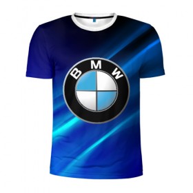 Мужская футболка 3D спортивная с принтом BMW (РЕДАЧ) в Новосибирске, 100% полиэстер с улучшенными характеристиками | приталенный силуэт, круглая горловина, широкие плечи, сужается к линии бедра | Тематика изображения на принте: bmw | bmw performance | m | motorsport | performance | бмв | моторспорт