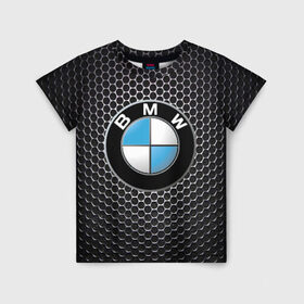 Детская футболка 3D с принтом BMW (РЕДАЧ) в Новосибирске, 100% гипоаллергенный полиэфир | прямой крой, круглый вырез горловины, длина до линии бедер, чуть спущенное плечо, ткань немного тянется | bmw | bmw performance | m | motorsport | performance | бмв | моторспорт