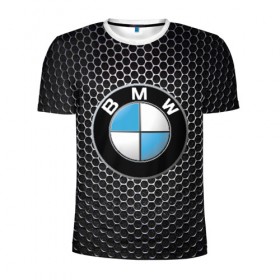 Мужская футболка 3D спортивная с принтом BMW (РЕДАЧ) в Новосибирске, 100% полиэстер с улучшенными характеристиками | приталенный силуэт, круглая горловина, широкие плечи, сужается к линии бедра | Тематика изображения на принте: bmw | bmw performance | m | motorsport | performance | бмв | моторспорт