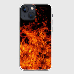 Чехол для iPhone 13 mini с принтом Огонь в Новосибирске,  |  | fire | flame | огонь | пламя