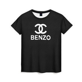 Женская футболка 3D с принтом BENZO GANG ( CARBON ) в Новосибирске, 100% полиэфир ( синтетическое хлопкоподобное полотно) | прямой крой, круглый вырез горловины, длина до линии бедер | bbt | benzo | benzo gang | big baby tape | carbon | ббт | бензо | карбон