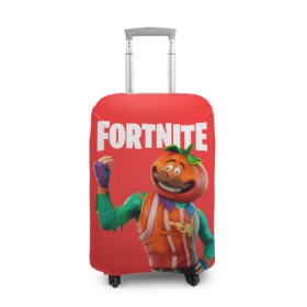 Чехол для чемодана 3D с принтом Fortnite (Tomato) в Новосибирске, 86% полиэфир, 14% спандекс | двустороннее нанесение принта, прорези для ручек и колес | Тематика изображения на принте: fortnite | game | like | mem | skin | skins | tomato | помидор | скин | томат | форнайн | форнайт | фортнайн | фортнайт