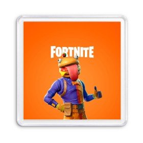 Магнит 55*55 с принтом Fortnite (Burger) в Новосибирске, Пластик | Размер: 65*65 мм; Размер печати: 55*55 мм | burger | fortnite | game | like | mem | skin | skins | бургер | скин | форнайн | форнайт | фортнайн | фортнайт