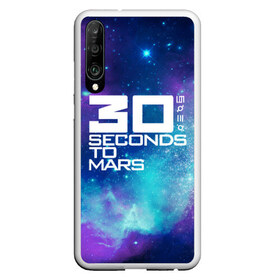 Чехол для Honor P30 с принтом 30 SECONDS TO MARS в Новосибирске, Силикон | Область печати: задняя сторона чехла, без боковых панелей | 30 seconds to mars | 30 секунд до марса | space | джаред лето | космос