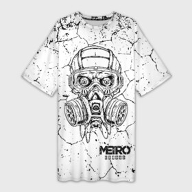 Платье-футболка 3D с принтом METRO Exodus в Новосибирске,  |  | 2033 | exodus | last | light | metro | redux | апокалипсис | вирус | зомби | исход | маска | метро | монстры | постапокалипсис | постапокалиптика | радиация | череп