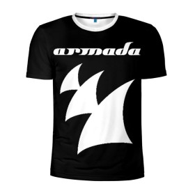 Мужская футболка 3D спортивная с принтом Armada Music в Новосибирске, 100% полиэстер с улучшенными характеристиками | приталенный силуэт, круглая горловина, широкие плечи, сужается к линии бедра | Тематика изображения на принте: armada | armada music | armin | armin van buuren | van buuren