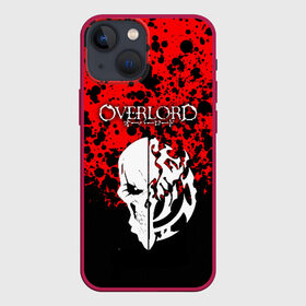 Чехол для iPhone 13 mini с принтом Overlord Skull red в Новосибирске,  |  | Тематика изображения на принте: albedo | anime | momonga | narberal | overlord | shalltear. | альбедо | аниме | клементина | момонга | набэ | оверлорд | шалтир