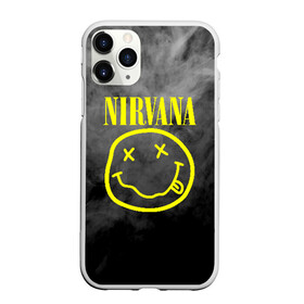 Чехол для iPhone 11 Pro Max матовый с принтом NIRVANA в Новосибирске, Силикон |  | nirvana | smile | курт кобейн | нирвана | смайл