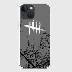 Чехол для iPhone 13 mini с принтом DEAD BY DAYLIGHT в Новосибирске,  |  | day | daylight | dead | dead by daylight | game | games | horror | light | logo | skull | skulls | stripes | survival | дэйлайт | игра | игры | лого | мертвецы | метвец | полосы | ужасы | фпс | череп | черепа