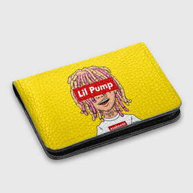 Картхолдер с принтом с принтом Lil Pump в Новосибирске, натуральная матовая кожа | размер 7,3 х 10 см; кардхолдер имеет 4 кармана для карт; | esskeetit | gazzy garcia | gucci gang | lil pump | lilpump | газзи гарсия | лил памп | рэп | рэпер | эшкере