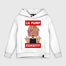 Детское худи Oversize хлопок с принтом Lil Pump в Новосибирске, френч-терри — 70% хлопок, 30% полиэстер. Мягкий теплый начес внутри —100% хлопок | боковые карманы, эластичные манжеты и нижняя кромка, капюшон на магнитной кнопке | esskeetit | gazzy garcia | gucci gang | lil pump | lilpump | газзи гарсия | лил памп | рэп | рэпер | эшкере