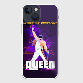 Чехол для iPhone 13 mini с принтом Queen в Новосибирске,  |  | bohemian | brian | freddie | john | mercury | must go on | queen | rhapsody | roger | taylor | the miracle | the show | богемская | рапсодия | роджер тейлор | фредди меркьюри