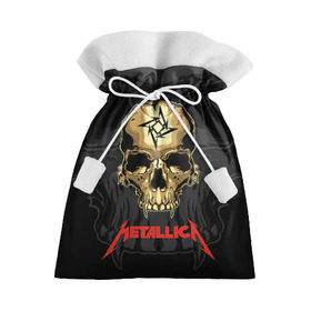 Подарочный 3D мешок с принтом Metallica в Новосибирске, 100% полиэстер | Размер: 29*39 см | Тематика изображения на принте: american | james hetfield | kirk hammett | l | metal band | metallic | metallica | music | robot | rock | scales | sitting | skeleton | skull | throne | американская | джеймс хетфилд | кирк хэмметт | ларс ульрих | логотип | метал группа | металл