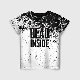 Детская футболка 3D с принтом Dead Inside в Новосибирске, 100% гипоаллергенный полиэфир | прямой крой, круглый вырез горловины, длина до линии бедер, чуть спущенное плечо, ткань немного тянется | dead | dota | inside | аниме | внутри | гуль | дэд | инсайд | мертвец | мертвый | токийский