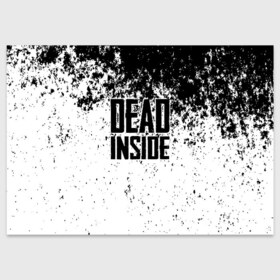 Поздравительная открытка с принтом Dead Inside в Новосибирске, 100% бумага | плотность бумаги 280 г/м2, матовая, на обратной стороне линовка и место для марки
 | dead | dota | inside | аниме | внутри | гуль | дэд | инсайд | мертвец | мертвый | токийский