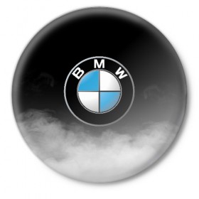 Значок с принтом BMW в Новосибирске,  металл | круглая форма, металлическая застежка в виде булавки | bmw | bmw performance | m | motorsport | performance | бмв | моторспорт