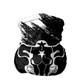 Бандана-труба 3D с принтом ЧЁРНЫЙ КЛЕВЕР в Новосибирске, 100% полиэстер, ткань с особыми свойствами — Activecool | плотность 150‒180 г/м2; хорошо тянется, но сохраняет форму | asta | black bull | black clover | bull | clover | аста | бык | клевер | чёрный бык | чёрный клевер