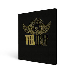 Холст квадратный с принтом Volbeat в Новосибирске, 100% ПВХ |  | groove metal | hardcore | psychobilly | volbeat | волбит