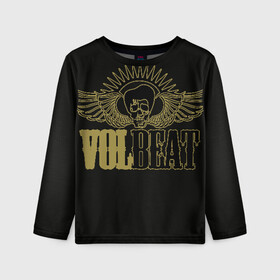 Детский лонгслив 3D с принтом Volbeat  в Новосибирске, 100% полиэстер | длинные рукава, круглый вырез горловины, полуприлегающий силуэт
 | groove metal | hardcore | psychobilly | volbeat | волбит