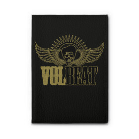 Обложка для автодокументов с принтом Volbeat  в Новосибирске, натуральная кожа |  размер 19,9*13 см; внутри 4 больших “конверта” для документов и один маленький отдел — туда идеально встанут права | groove metal | hardcore | psychobilly | volbeat | волбит