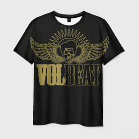 Мужская футболка 3D с принтом Volbeat  в Новосибирске, 100% полиэфир | прямой крой, круглый вырез горловины, длина до линии бедер | Тематика изображения на принте: groove metal | hardcore | psychobilly | volbeat | волбит