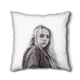 Подушка 3D с принтом BILLIE EILISH в Новосибирске, наволочка – 100% полиэстер, наполнитель – холлофайбер (легкий наполнитель, не вызывает аллергию). | состоит из подушки и наволочки. Наволочка на молнии, легко снимается для стирки | ayelish | bad guy | bellyache | bilie eilish | bilie elish | billie | billie eilish | eilish | electronic | elish | music | били айлиш | билли айлиш | эйлиш | элиш