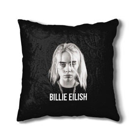 Подушка 3D с принтом BILLIE EILISH в Новосибирске, наволочка – 100% полиэстер, наполнитель – холлофайбер (легкий наполнитель, не вызывает аллергию). | состоит из подушки и наволочки. Наволочка на молнии, легко снимается для стирки | ayelish | bad guy | bellyache | bilie eilish | bilie elish | billie | billie eilish | eilish | electronic | elish | music | били айлиш | билли айлиш | эйлиш | элиш