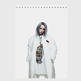 Скетчбук с принтом BILLIE EILISH в Новосибирске, 100% бумага
 | 48 листов, плотность листов — 100 г/м2, плотность картонной обложки — 250 г/м2. Листы скреплены сверху удобной пружинной спиралью | ayelish | bad guy | bellyache | bilie eilish | bilie elish | billie | billie eilish | eilish | electronic | elish | music | били айлиш | билли айлиш | эйлиш | элиш