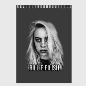 Скетчбук с принтом BILLIE EILISH в Новосибирске, 100% бумага
 | 48 листов, плотность листов — 100 г/м2, плотность картонной обложки — 250 г/м2. Листы скреплены сверху удобной пружинной спиралью | ayelish | bad guy | bellyache | bilie eilish | bilie elish | billie | billie eilish | eilish | electronic | elish | music | били айлиш | билли айлиш | эйлиш | элиш