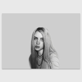 Поздравительная открытка с принтом BILLIE EILISH в Новосибирске, 100% бумага | плотность бумаги 280 г/м2, матовая, на обратной стороне линовка и место для марки
 | ayelish | bad guy | bellyache | bilie eilish | bilie elish | billie | billie eilish | eilish | electronic | elish | music | били айлиш | билли айлиш | эйлиш | элиш