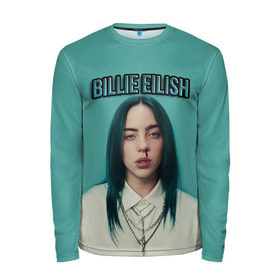 Мужской лонгслив 3D с принтом BILLIE EILISH в Новосибирске, 100% полиэстер | длинные рукава, круглый вырез горловины, полуприлегающий силуэт | ayelish | bad guy | bellyache | bilie eilish | bilie elish | billie | billie eilish | eilish | electronic | elish | music | били айлиш | билли айлиш | эйлиш | элиш