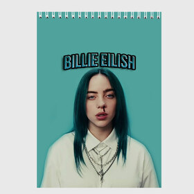 Скетчбук с принтом BILLIE EILISH в Новосибирске, 100% бумага
 | 48 листов, плотность листов — 100 г/м2, плотность картонной обложки — 250 г/м2. Листы скреплены сверху удобной пружинной спиралью | ayelish | bad guy | bellyache | bilie eilish | bilie elish | billie | billie eilish | eilish | electronic | elish | music | били айлиш | билли айлиш | эйлиш | элиш