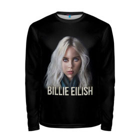 Мужской лонгслив 3D с принтом BILLIE EILISH в Новосибирске, 100% полиэстер | длинные рукава, круглый вырез горловины, полуприлегающий силуэт | ayelish | bad guy | bellyache | bilie eilish | bilie elish | billie | billie eilish | eilish | electronic | elish | music | били айлиш | билли айлиш | эйлиш | элиш