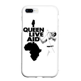 Чехол для iPhone 7Plus/8 Plus матовый с принтом Queen LIVE AID в Новосибирске, Силикон | Область печати: задняя сторона чехла, без боковых панелей | bohemian | brian | freddie | john | mercury | must go on | queen | rhapsody | roger | taylor | the miracle | the show | богемская | рапсодия | роджер тейлор | фредди меркьюри