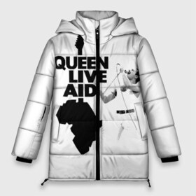 Женская зимняя куртка 3D с принтом Queen LIVE AID в Новосибирске, верх — 100% полиэстер; подкладка — 100% полиэстер; утеплитель — 100% полиэстер | длина ниже бедра, силуэт Оверсайз. Есть воротник-стойка, отстегивающийся капюшон и ветрозащитная планка. 

Боковые карманы с листочкой на кнопках и внутренний карман на молнии | Тематика изображения на принте: bohemian | brian | freddie | john | mercury | must go on | queen | rhapsody | roger | taylor | the miracle | the show | богемская | рапсодия | роджер тейлор | фредди меркьюри