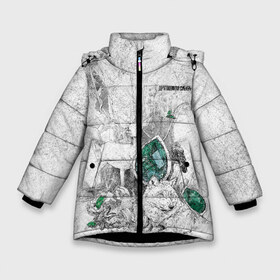 Зимняя куртка для девочек 3D с принтом Драгоценная Сибирь в Новосибирске, ткань верха — 100% полиэстер; подклад — 100% полиэстер, утеплитель — 100% полиэстер. | длина ниже бедра, удлиненная спинка, воротник стойка и отстегивающийся капюшон. Есть боковые карманы с листочкой на кнопках, утяжки по низу изделия и внутренний карман на молнии. 

Предусмотрены светоотражающий принт на спинке, радужный светоотражающий элемент на пуллере молнии и на резинке для утяжки. | Тематика изображения на принте: алтай | волк | дикая природа | дикие животные | драгоценные камни | животные | лес | олень | природа | россия | сибирь | сибирь горит