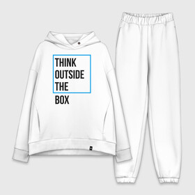 Женский костюм хлопок Oversize с принтом Think outside the box в Новосибирске,  |  | 