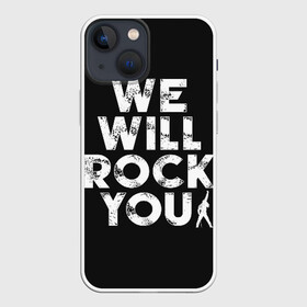 Чехол для iPhone 13 mini с принтом We Will Rock You в Новосибирске,  |  | bohemian | brian | freddie | john | mercury | must go on | queen | rhapsody | roger | taylor | the miracle | the show | богемская | рапсодия | роджер тейлор | фредди меркьюри