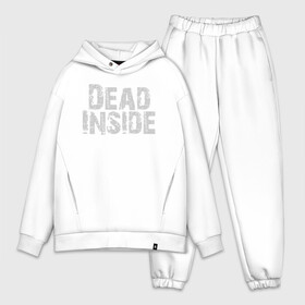 Мужской костюм хлопок OVERSIZE с принтом Dead inside в Новосибирске,  |  | dead inside | dont open | гуль | дед инсайт | дединсайт | дэд инсайт | дэдинсайт | интроверт | кен канеки | мертв внутри | мертвый внутри