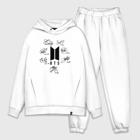 Мужской костюм хлопок OVERSIZE с принтом BTS АВТОГРАФЫ в Новосибирске,  |  | bangtan boys | bt21 | bts | бтс