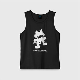 Детская майка хлопок с принтом MONSTERCAT в Новосибирске,  |  | cat | monster | monster cat | monstercat | кот | монстеркет