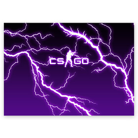 Поздравительная открытка с принтом CS GO LIGHTNING STYLE  в Новосибирске, 100% бумага | плотность бумаги 280 г/м2, матовая, на обратной стороне линовка и место для марки
 | Тематика изображения на принте: astralis | awp | counter strike | cs go | cs go global offensive | faze clan | hyper beast | team liquid | thunder | астралис | молнии | тим ликвид | фейз клан | хайпер бист | шторм