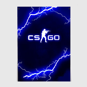 Постер с принтом CS GO LIGHTNING STYLE в Новосибирске, 100% бумага
 | бумага, плотность 150 мг. Матовая, но за счет высокого коэффициента гладкости имеет небольшой блеск и дает на свету блики, но в отличии от глянцевой бумаги не покрыта лаком | astralis | awp | counter strike | cs go | cs go global offensive | faze clan | hyper beast | team liquid | thunder | астралис | молнии | тим ликвид | фейз клан | хайпер бист | шторм