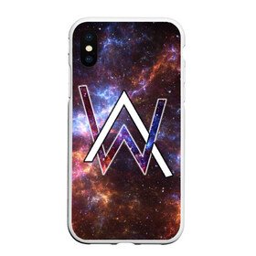 Чехол для iPhone XS Max матовый с принтом Alan Walker в Новосибирске, Силикон | Область печати: задняя сторона чехла, без боковых панелей | alan | dj | walker | диджей | клубная | космос. | электронная музыка