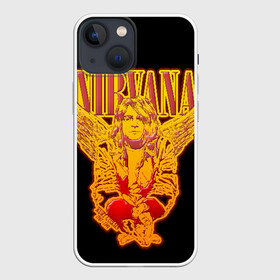 Чехол для iPhone 13 mini с принтом Nirvana в Новосибирске,  |  | bleach | blew | cobain | dave | geffen | hormoaning | in utero | incesticide | krist | kurt | nevermind | nirvana | novoselic | rock | vevo | геффен | курт кобейн | нирвана | рок