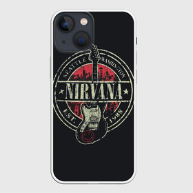 Чехол для iPhone 13 mini с принтом NIRVANA | НИРВАНА в Новосибирске,  |  | bleach | blew | cobain | dave | geffen | hormoaning | in utero | incesticide | krist | kurt | nevermind | nirvana | novoselic | rock | vevo | геффен | курт кобейн | нирвана | рок