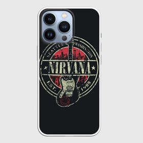 Чехол для iPhone 13 Pro с принтом NIRVANA | НИРВАНА в Новосибирске,  |  | Тематика изображения на принте: bleach | blew | cobain | dave | geffen | hormoaning | in utero | incesticide | krist | kurt | nevermind | nirvana | novoselic | rock | vevo | геффен | курт кобейн | нирвана | рок
