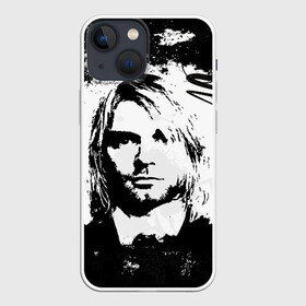 Чехол для iPhone 13 mini с принтом Kurt Cobain в Новосибирске,  |  | bleach | blew | cobain | dave | geffen | hormoaning | in utero | incesticide | krist | kurt | nevermind | nirvana | novoselic | rock | vevo | геффен | курт кобейн | нирвана | рок